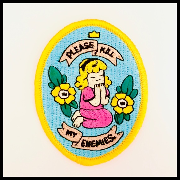 Dolls Kill Other - “please kill my enemies” iron-on patch!